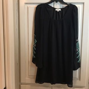 Umgee Long Sleeve Black Dress